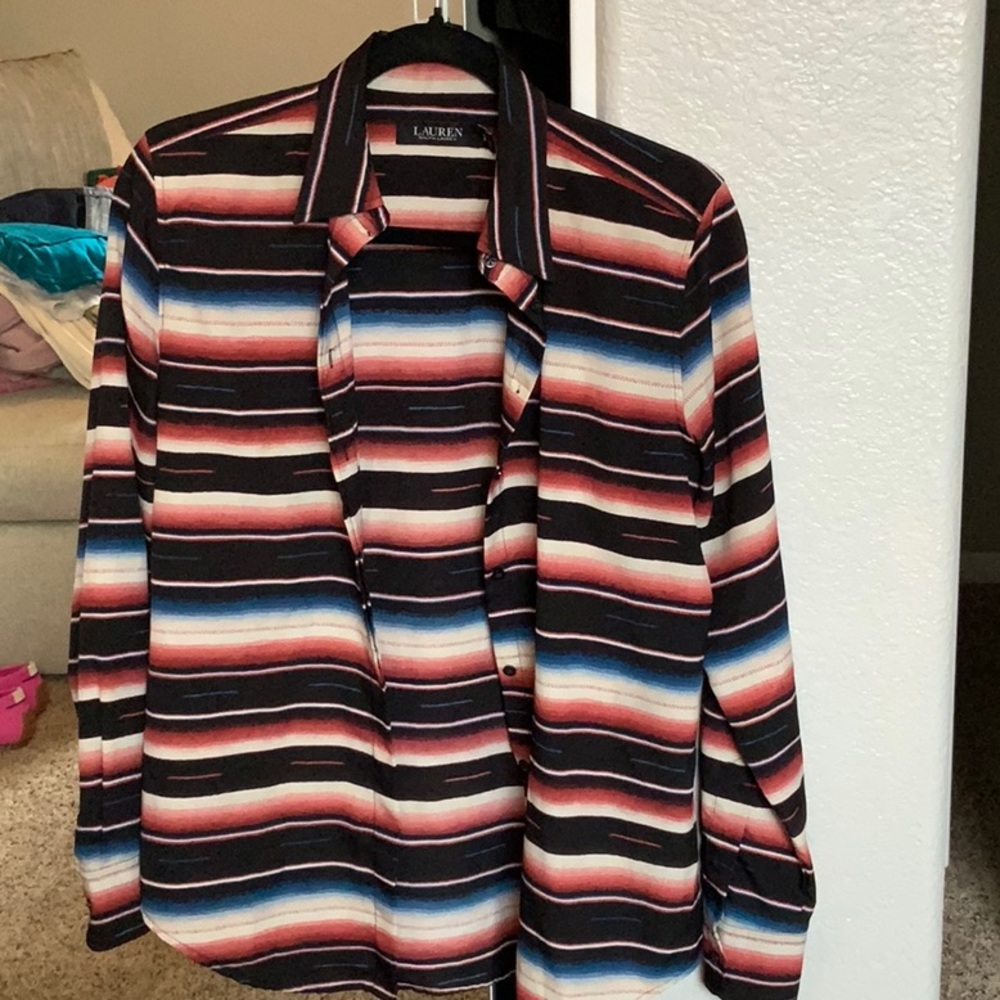 Lauren Striped Button-Up Shirt
